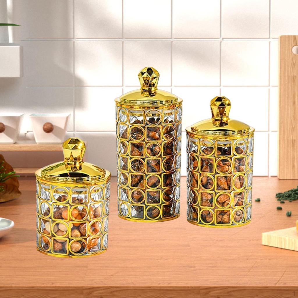 3 Stück Kaffeebehälter Teedose Dekorativ, Teeaufbewahrung, Luftdichter Deckel Keksdose, Lebensmittelaufbewahrung