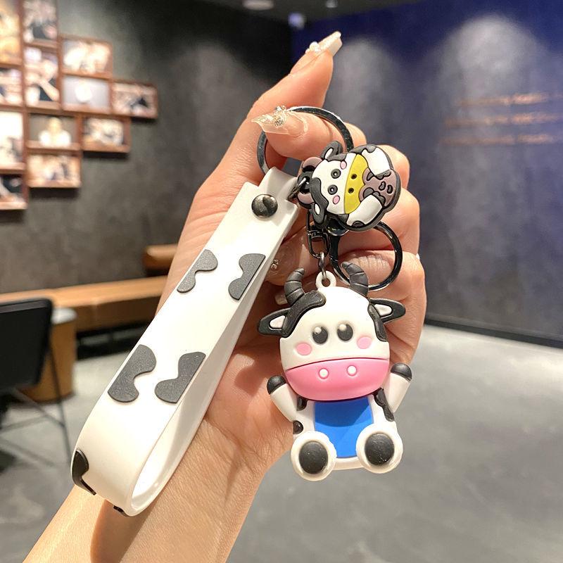 Creative Cartoon Cute Cow Keychain Pendant Car Key Bag Pendant Small Gift For The Year Of The Ox large