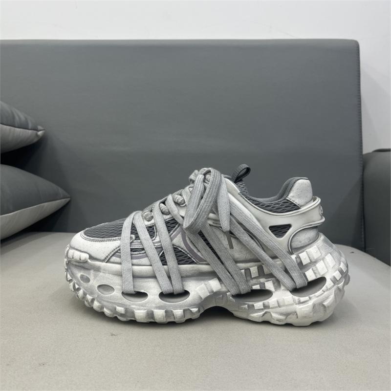 Sommer neue dicke Sohle bequeme und atmungsaktive Netz-High-Top-Dad-Schuhe dl