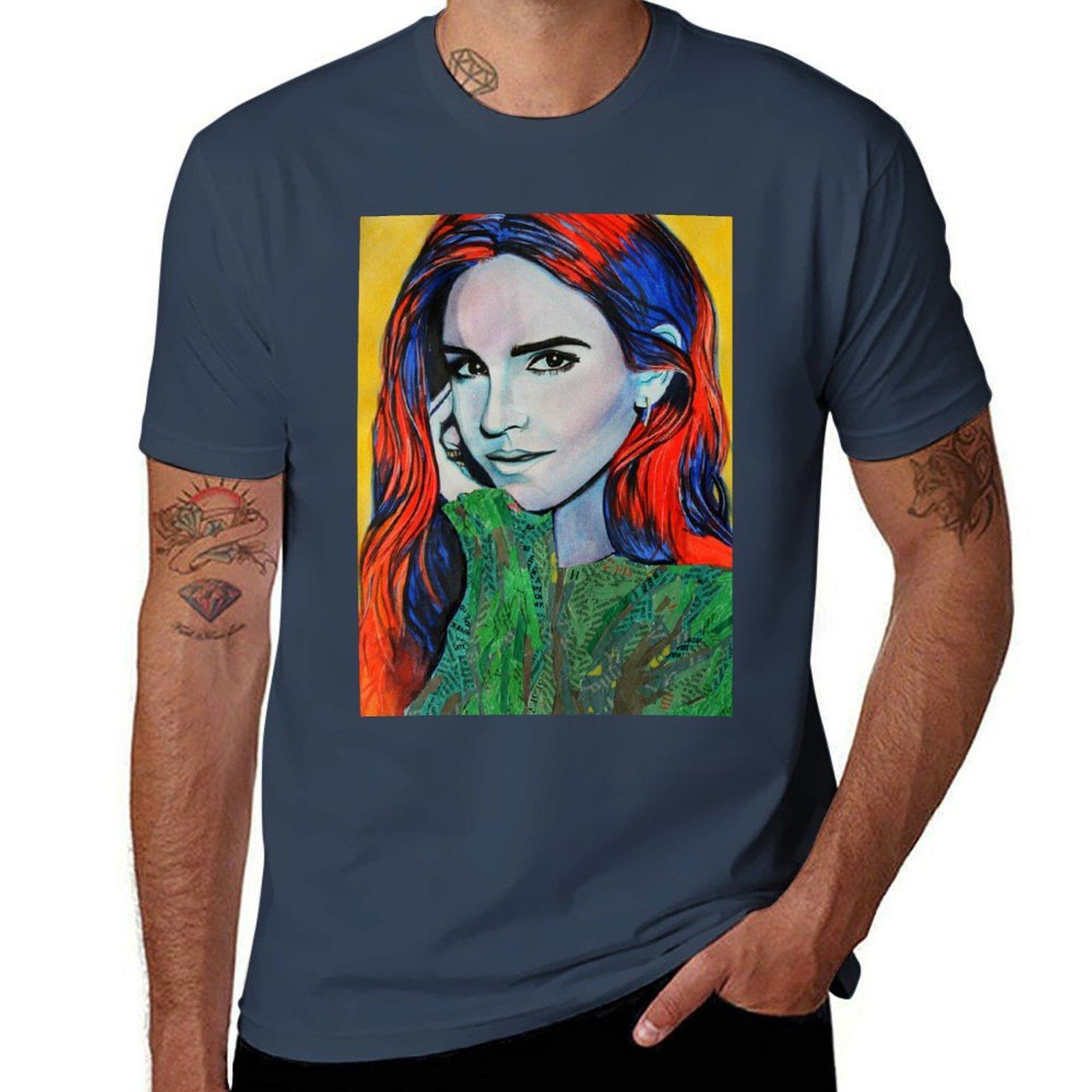 Emma Watson TShirt Holiday Casual Short Sleeve Top S