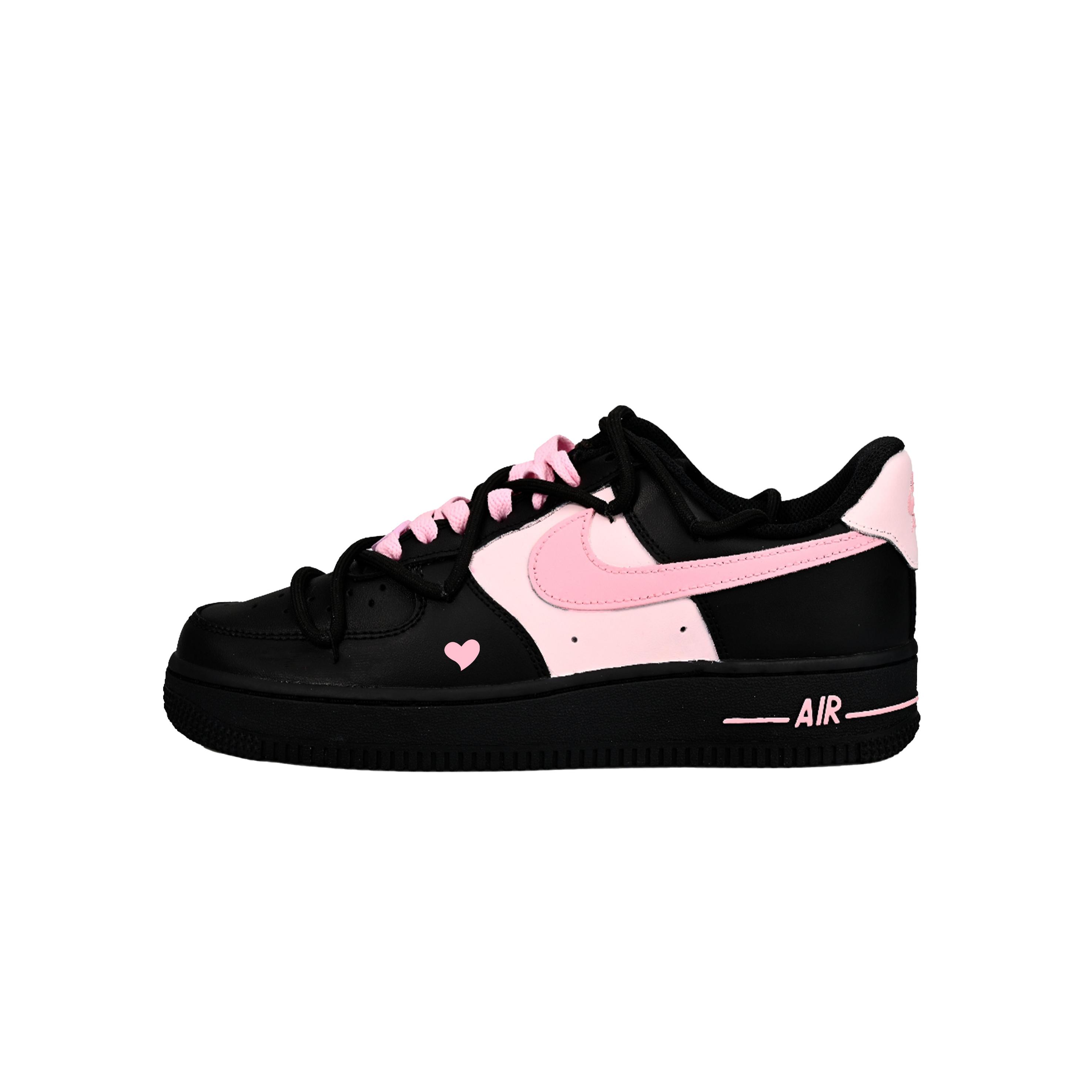 

Nike Air Force 1 Mildew Milk Tea Abrasion Resistant Low top Skateboard Shoes Unisex Black Pink CW2288-001(Team619-) 43