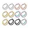 Double Hoop Nose Ring Stainless Steel for Single Piercing, Snug Spiral Nose Ring 20G 8/10mm Thin Nose Rings Piercing Jewelry