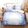 Christmas Duvet Cover Set King Size Snowflake Bells Pattern Festival Bedding Set Polyester Comforter Cover For Kids Boys Girls