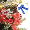 Lightweight Bowknot Christmas Ornaments Handmade Ribbon Flower Bright Flashing Bows Knot for Festival Party Wedding Celebration