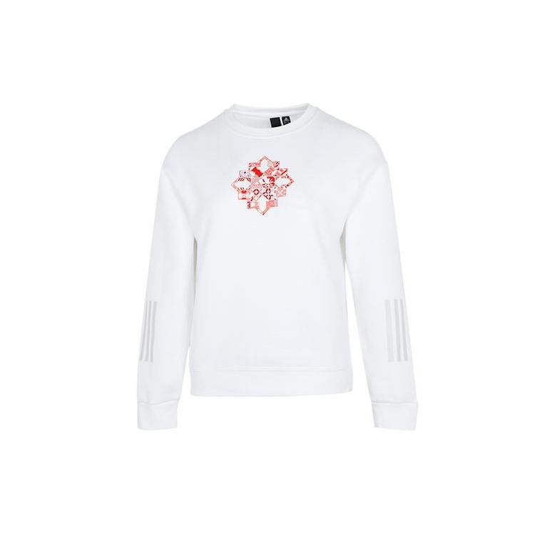 (WMNS) adidas Cny Sweat limited Funny Pattern Sports Round Neck Hoodie White Women s HC2806 XL