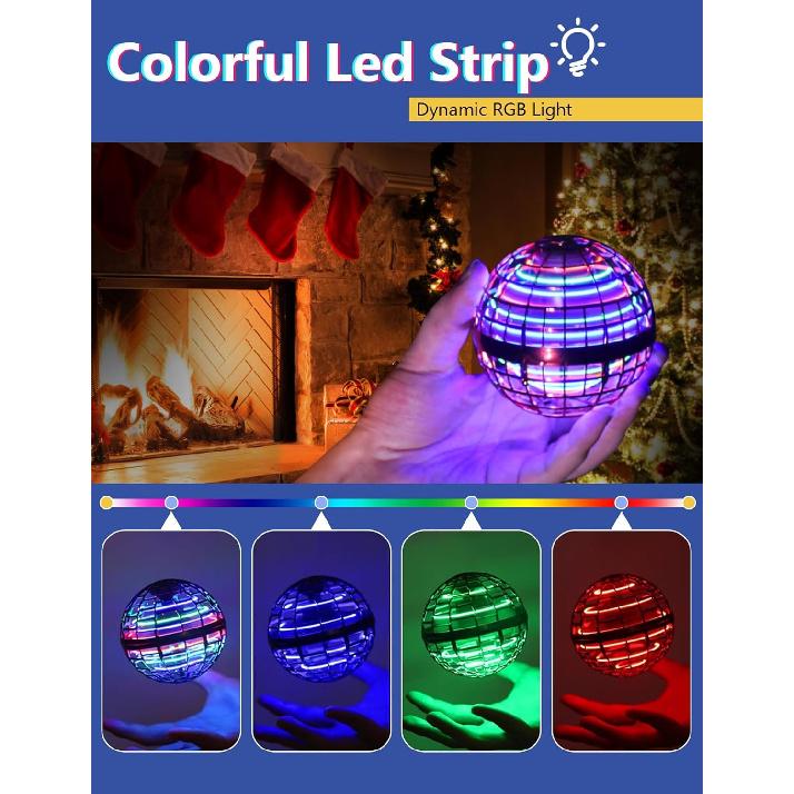 Galaxy Ball 2024 Upgraded, 2Pack Hand-Controlled Flying Orb Ball Toy, Boomerang Ball Fly Fidget Spinner for Kids, Cosmic Globe 360°Rotating Spinning