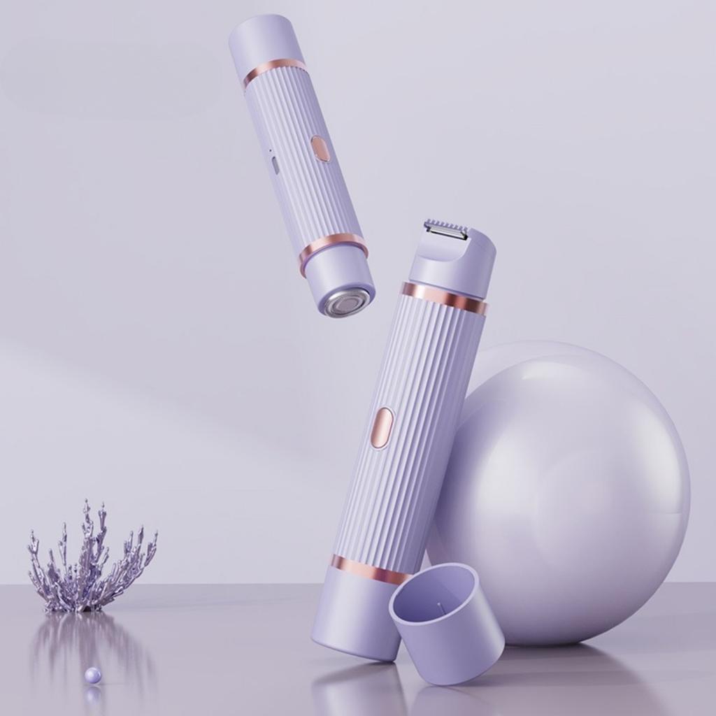 HOMZY Two In One Women's Electric Shaver - Suitable for Eyebrows, Face, Legs, and Armpits, Portable Wet and Dry Hair Remover