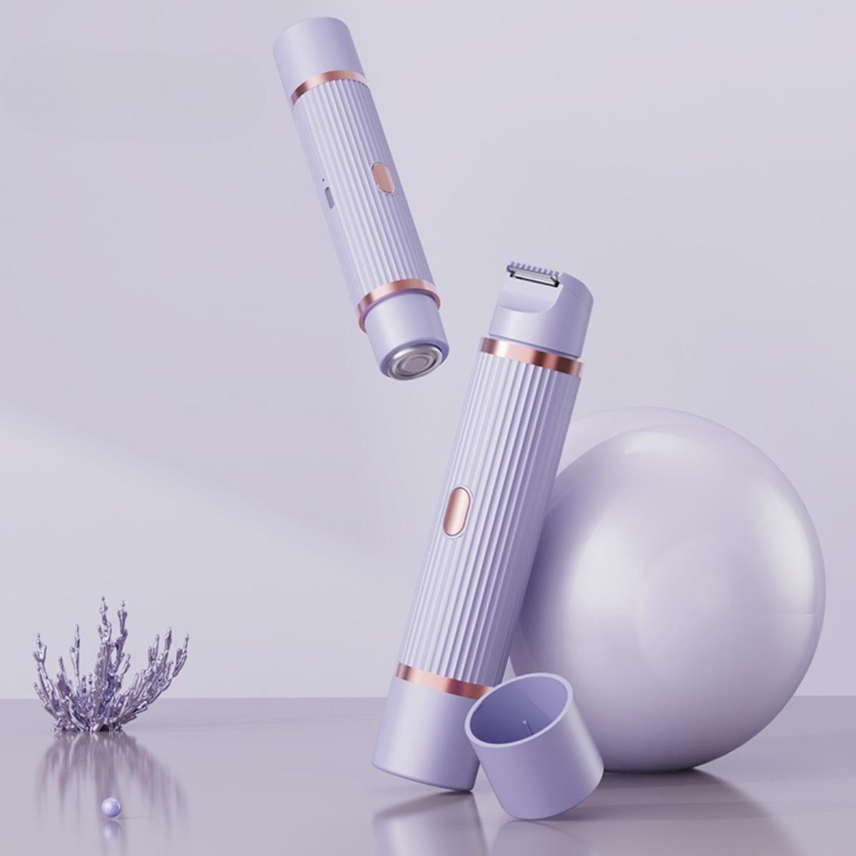 

Женская электрическая бритва «Два в одном» HOMZY - Подходит для бровей, лица, ног и подмышек, Портативный эпилятор для влажного и сухого бритья фиолетовый