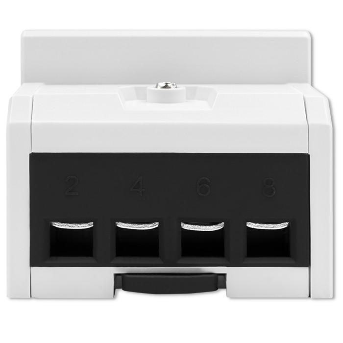 Qoltec Dreiphasen-bidirektionales elektronisches Messgerät | Energiezähler für Hutschiene | 400V | 100A | LCD | 4P