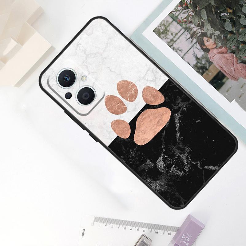 Cat Dog Paw Design Case For OPPO Reno 10 Pro 11 F 8T 4Z 5Z 4 5 6 7 8 Lite OPPO Find X5 X6 Pro X2 X3 Lite Cover