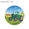 New 51PCS Farm Tractor Party Tableware Included Plates, Cups, Napkins, a Tablecloth