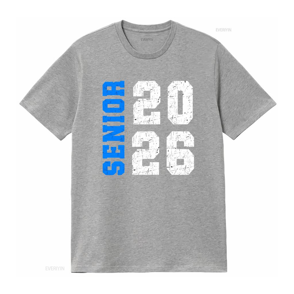 Senior 2026 T Shirt Class Of College High School Graduate vintage Washed Soft homme Stretched designer clothes Slightly Stylish