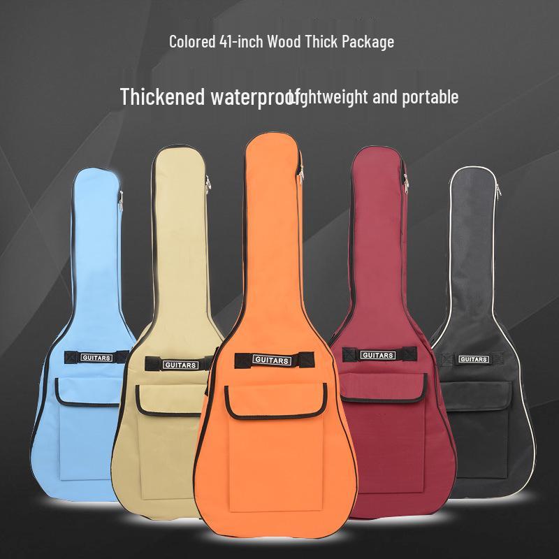 40-41 İnç Akustik Gitarlar İçin Çift Omuz Askılı 5mm Kalınlıkta Pamuklu Gitar Çantası
