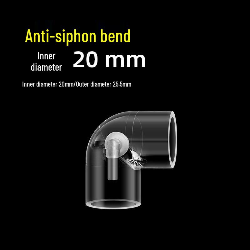 Transparent Anti-Siphon Elbow Pipe Fittings for Fish Tanks - Waterproof, Anti-Backflow, and Anti-Suction Filters