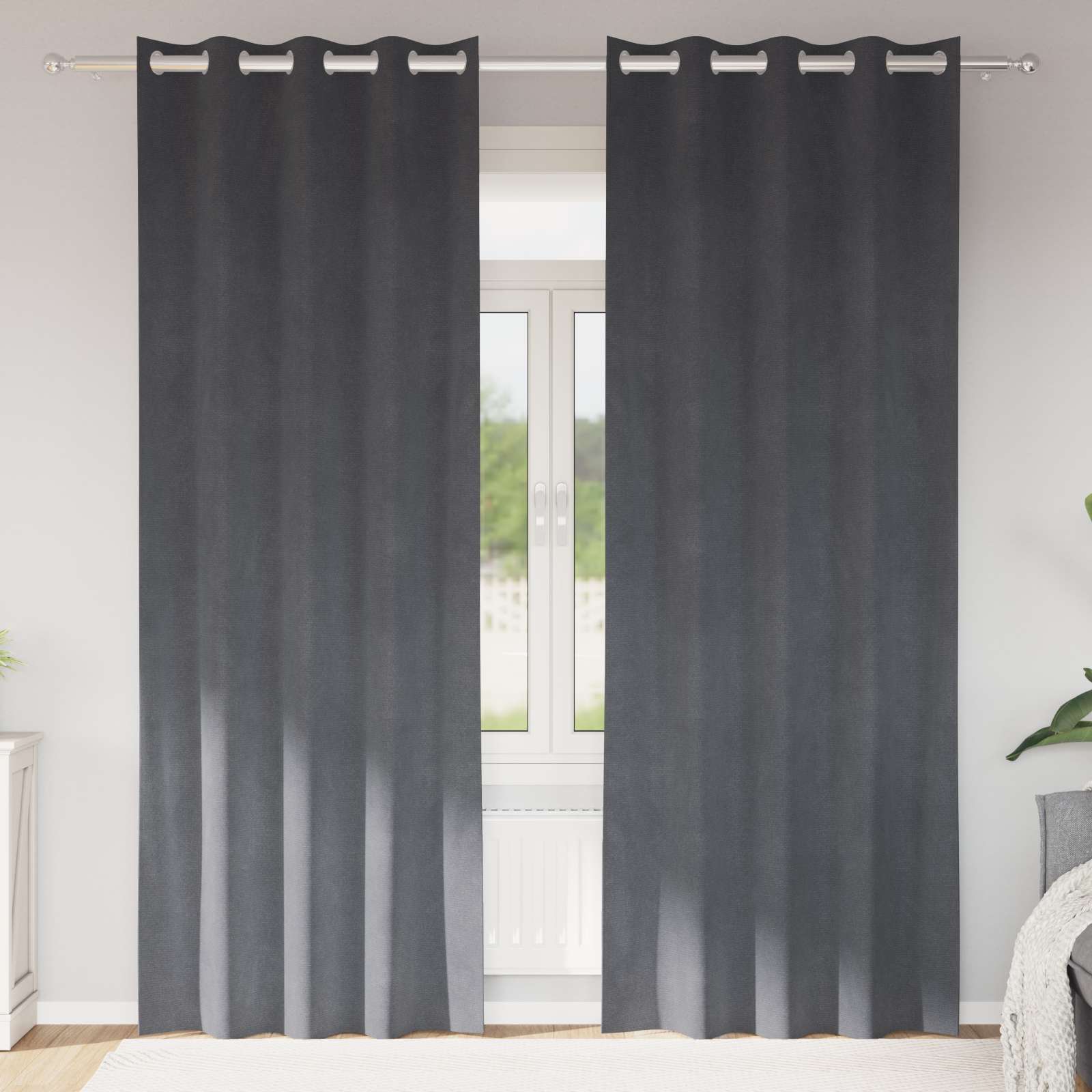 vidaXL Vorhänge 2 stk. Hellgrau 140 x 245 cm Samt hellgrau