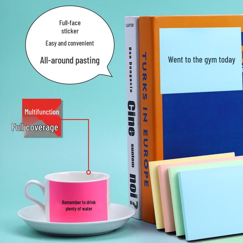 M&G YS-153 3x3 Full-Adhesive Colorful Sticky Notes, 10-Pack