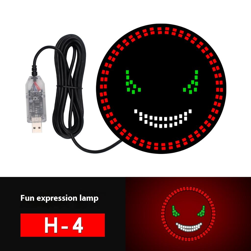 Car Red Eye Light Demon Eye Animation Flashing LED Decoration Light Expression Light Rear Window Car Warning Light