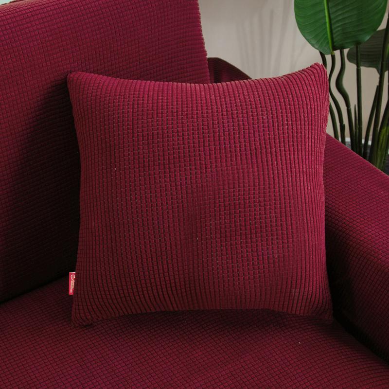 Solid Color Pillowcase Simple Throw Pillow Case For Sofa Car Home Decorative Corn Velvet Cushion Cover Decor