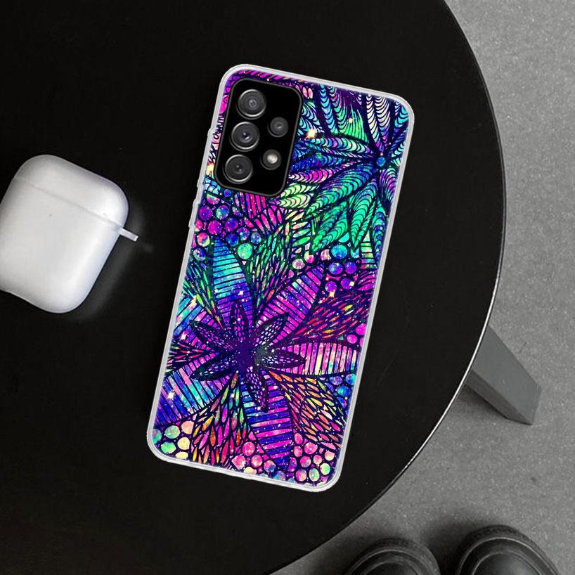 Mandala Sunflower Mandala Phone Case Cover for Samsung Galaxy A12 A22 A32 A52 A72 A02S A51 A50S A31 A20S A10S Note 20 Ultra 10 P