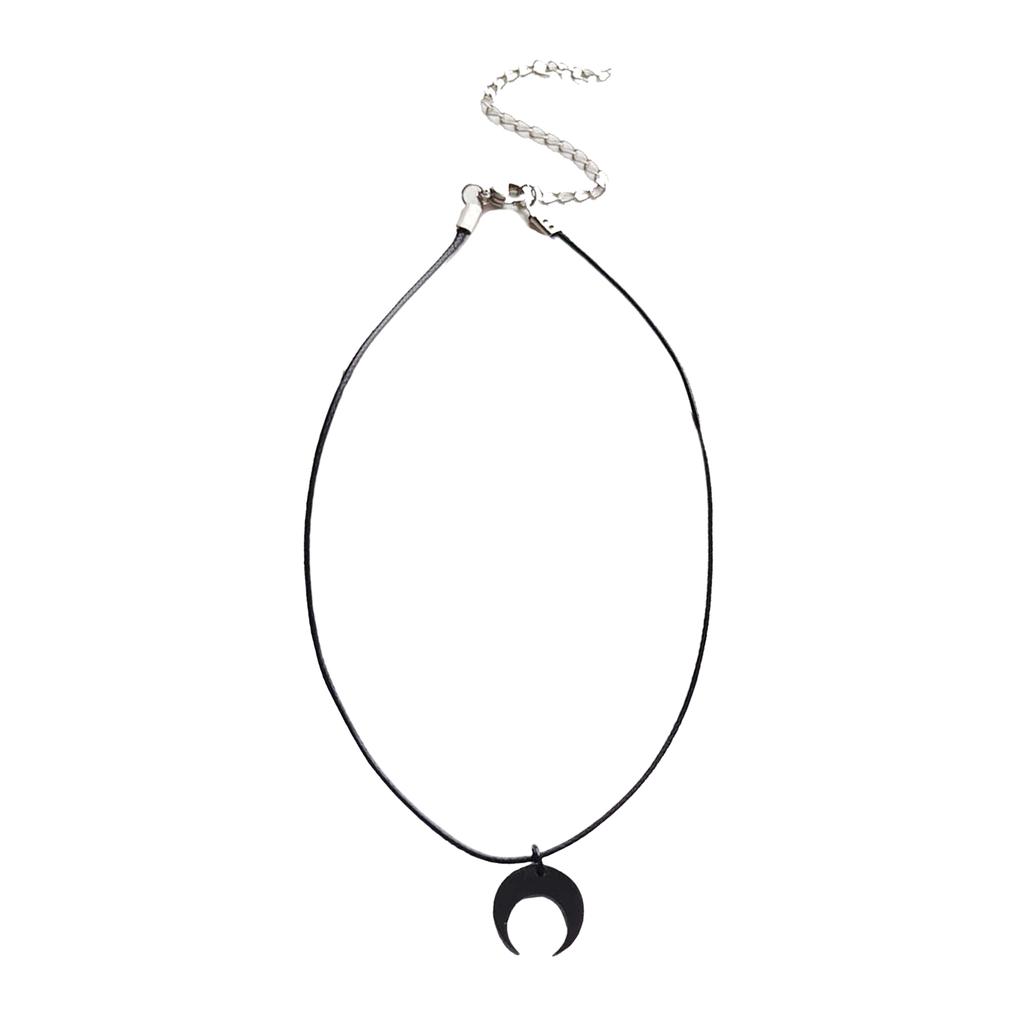 Elegant Black Crescents Moon Necklace Symbolizing Inner Strength And Endless Possibilities for Fashionable Women