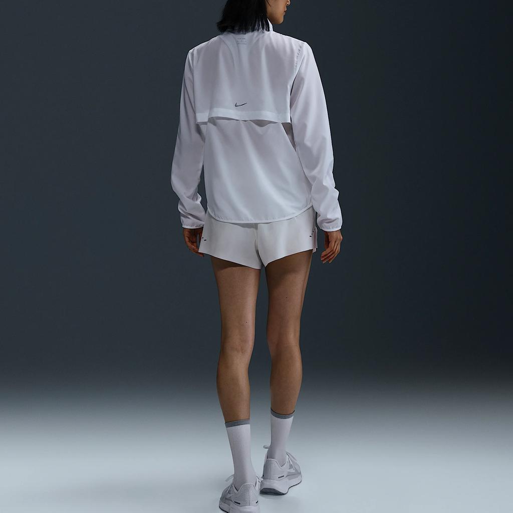 Nike FW24 Comfortable Versatile Zip Long Sleeve Jacket Women Jackets White HJ2229-100
