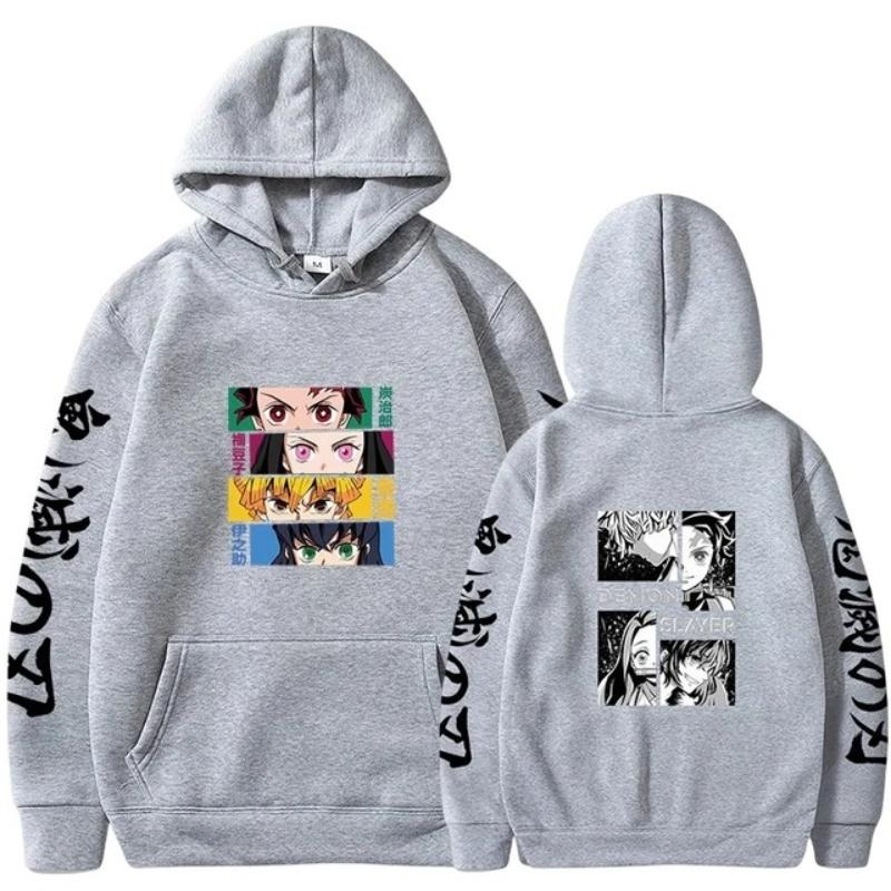 Demon Slayer Japanese Anime Hoodie Pullovers Men Women Sweatshirts Harajuku Print Tops Casual Fashion Streetwear Clothing Tops