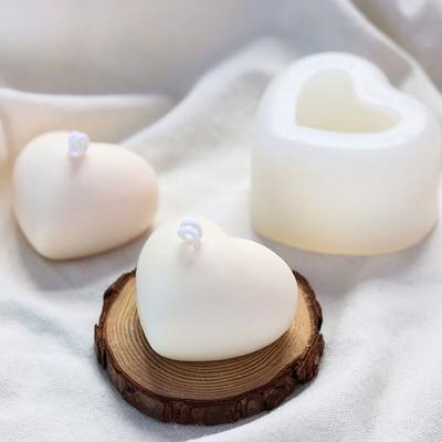 1 pezzo 3D amore cuore stampo in silicone fragranza gesso candela stampo decorazione torta fai da te