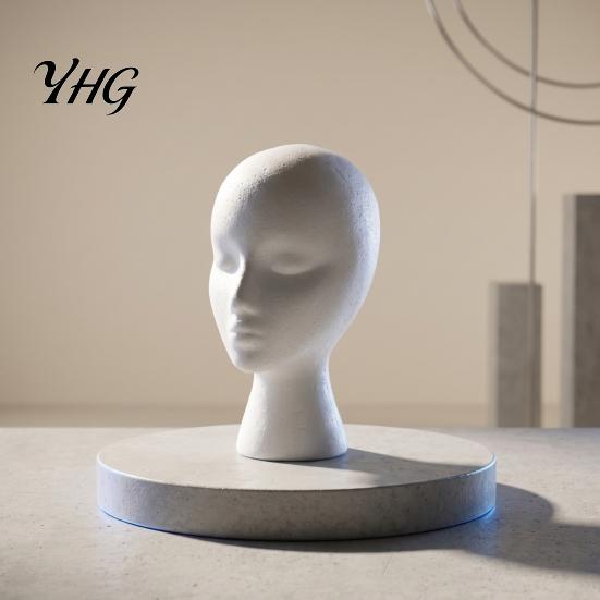 Mannequin Head for Hats Foam Head, Male Female Hat Display Stand, Lightweight Model Wig Storage Hair Styling Tool
