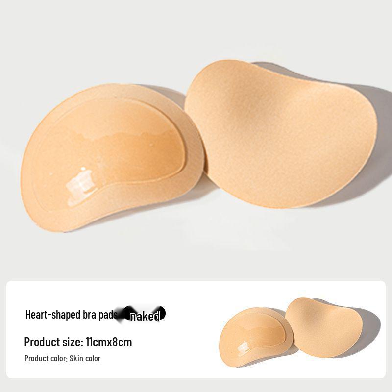

Double-Sided Adhesive Padded Bra Inserts: Invisible, Thickened Breast Pads for Enhancing Small Breasts with Self-Adhesive Triangle Sponge Design. Non-Adhesive