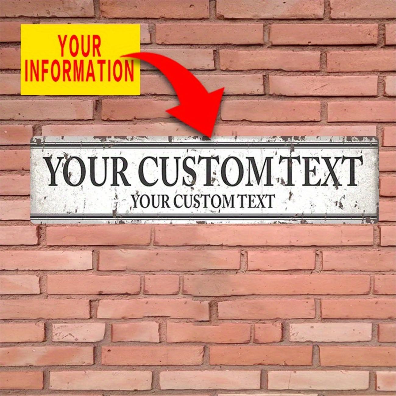 

Personalized Custom Text Tin Sign for Outdoor Garden Patio Home Wall Decor червоний