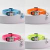 Reflective Nylon Cat Collar with Bell, Engraved Adjustable Anti-Lost Feature