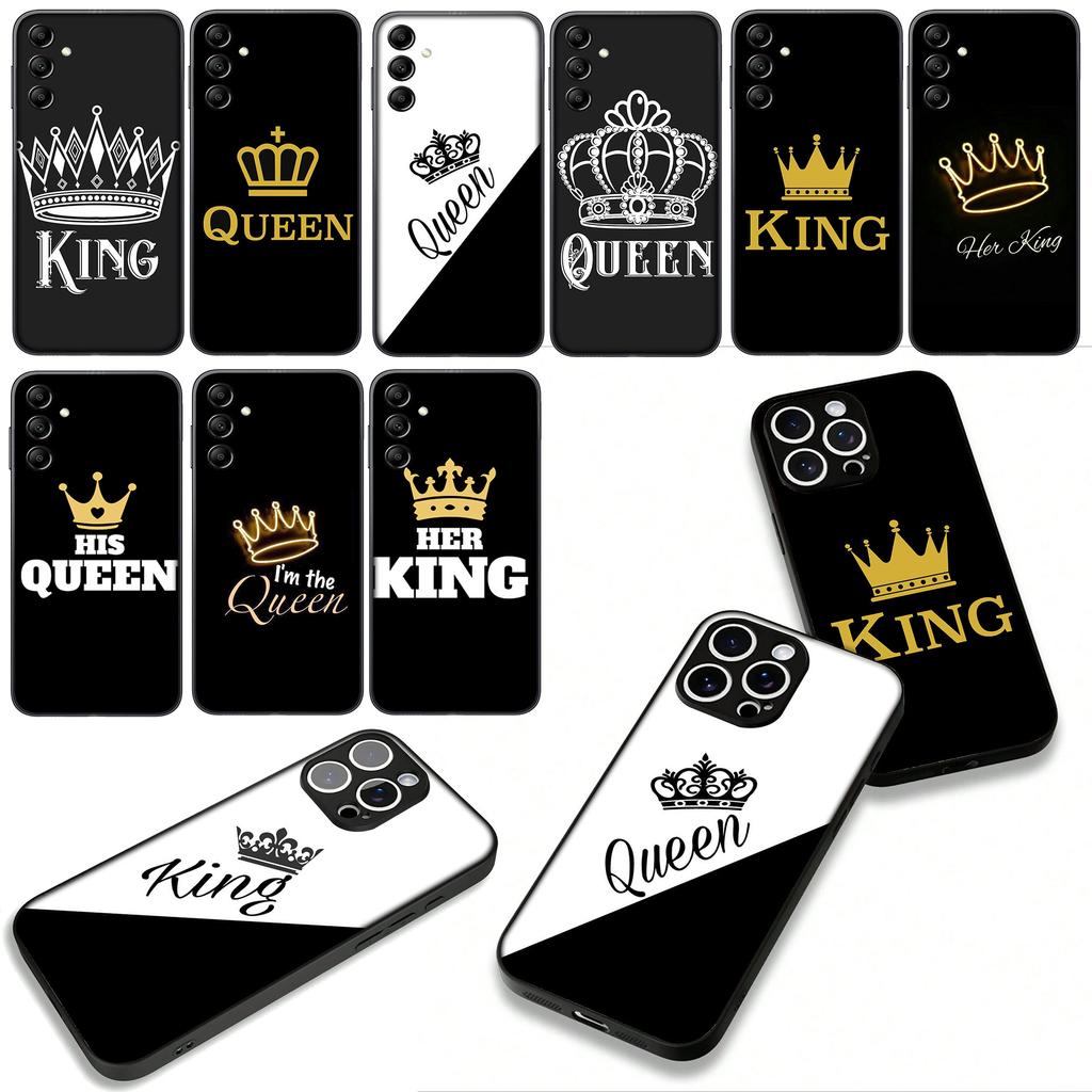 Cartoon King Queen Couple Lovers Phone Cover Case for Huawei P30 P20 P10 Mate 10 20 Pro Lite Y9A Y8S P Smart Y7 Y9 Prime Casing