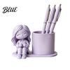 Three-dimensional Pen Stand 3D Printed Holder Creative Desktop Organizer for Pencils Gel Pens Smooth Surface Holder Makeup Brushes Storage Container