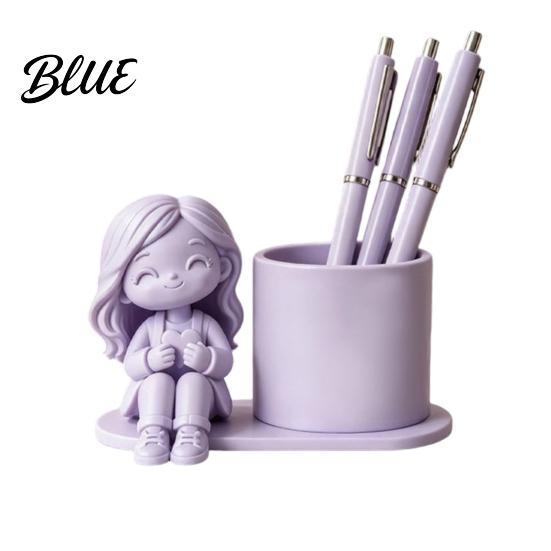 Three-dimensional Pen Stand 3D Printed Holder Creative Desktop Organizer for Pencils Gel Pens Smooth Surface Holder Makeup Brushes Storage Container
