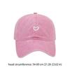 Soft Top Embroidered Heart Baseball Cap Retro Sunscreen Embroidery Love Baseball Hat Cute Thin Washed Cotton Baseball Cap