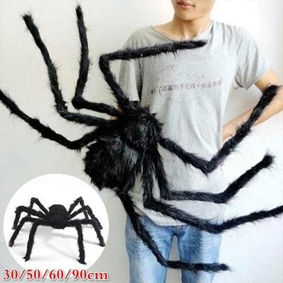 Horror Giant Black Plush Spider Halloween Party Decoration Props Kids Children Toys Haunted House Decor Gift