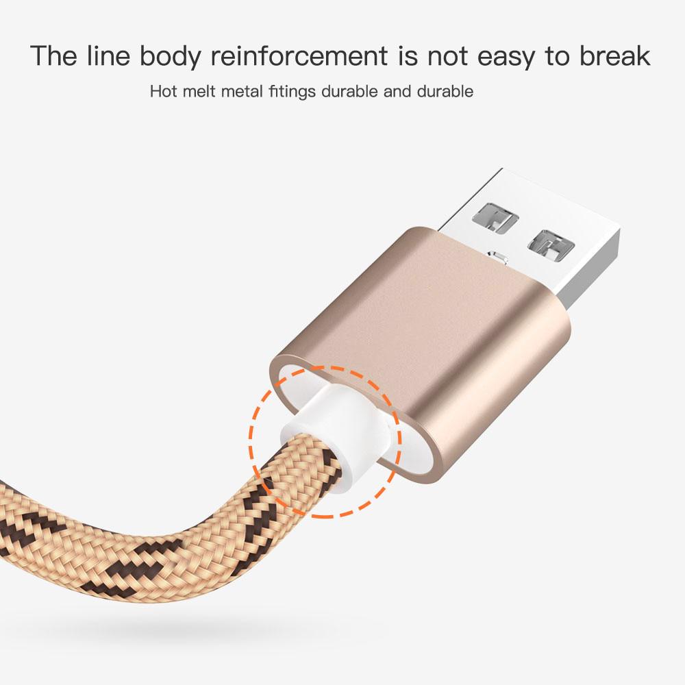 3 In 1 USB Charger Cable for iPhone Micro USB Type C Cable for Fast Charging Cable Charger Cord