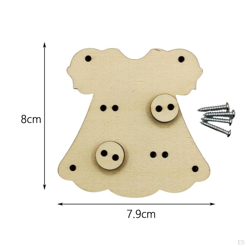 Wood Busy Board Accessory, Practical Skills Educational Early Teaching for Diy Accessory Learning