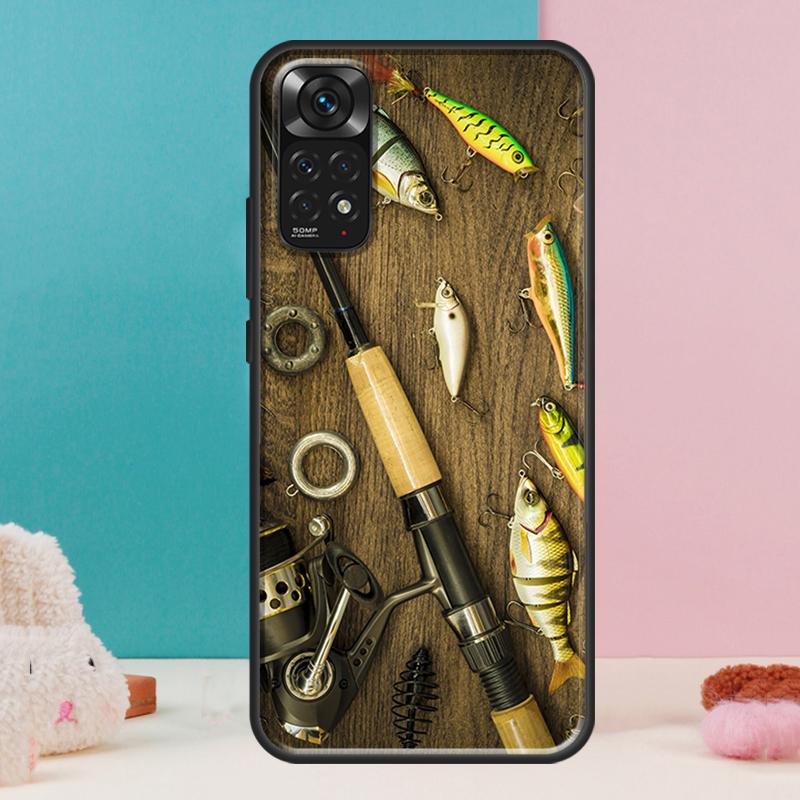 Fishing Rod Tool Case For Xiaomi Redmi Note 14 13 Pro 12 11 9 10 9S 10S 11S 12S Redmi 14C 13C 10C 12C Cover