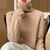 Dame Cashmere Sweater Qinghe Cashmere 30% Cashmere 70% Uld Efterår og Vinter Pullover Varm og Moderigtig