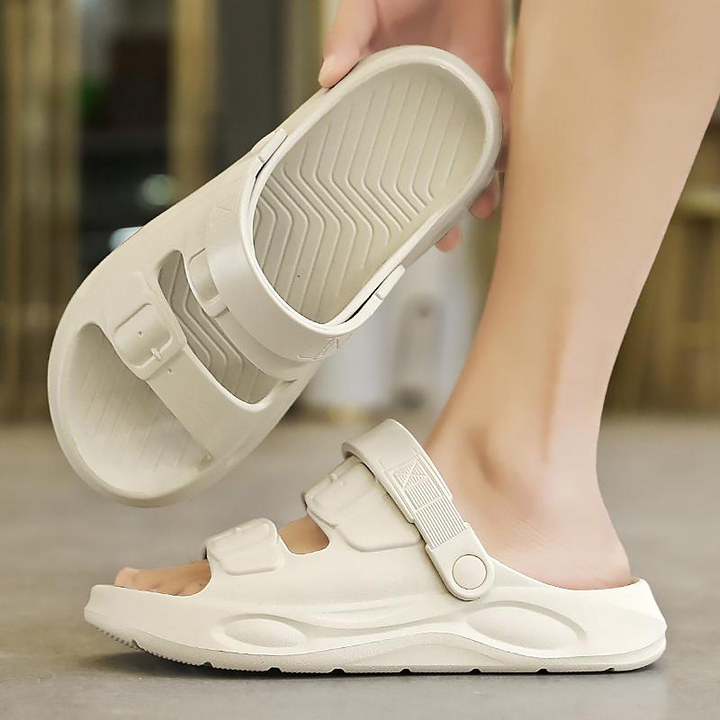Men's Summer Sandals Soft Cloud House Platform Slides Unisex Outdoor Non-slip Beach Shoes Men Bathroom Slipper