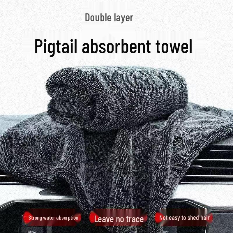 Asciugamano Auto a Treccia Ispessito: Panno Pulizia Assorbente, Senza Pelucchi, Senza Aloni