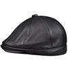 Genuine Leather Sheepskin Newsboy Cap for Men: Stylish Autumn/Winter Beret