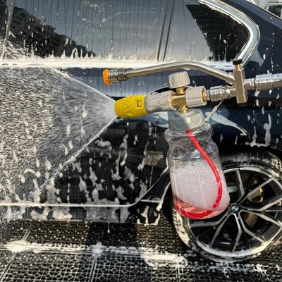 Schaumlanze für Schlauch 4000 PSI Doppelanschluss Schaumlanze Autowaschanlagen Düsen Schlauchaufsätze für Hofreinigung Marine