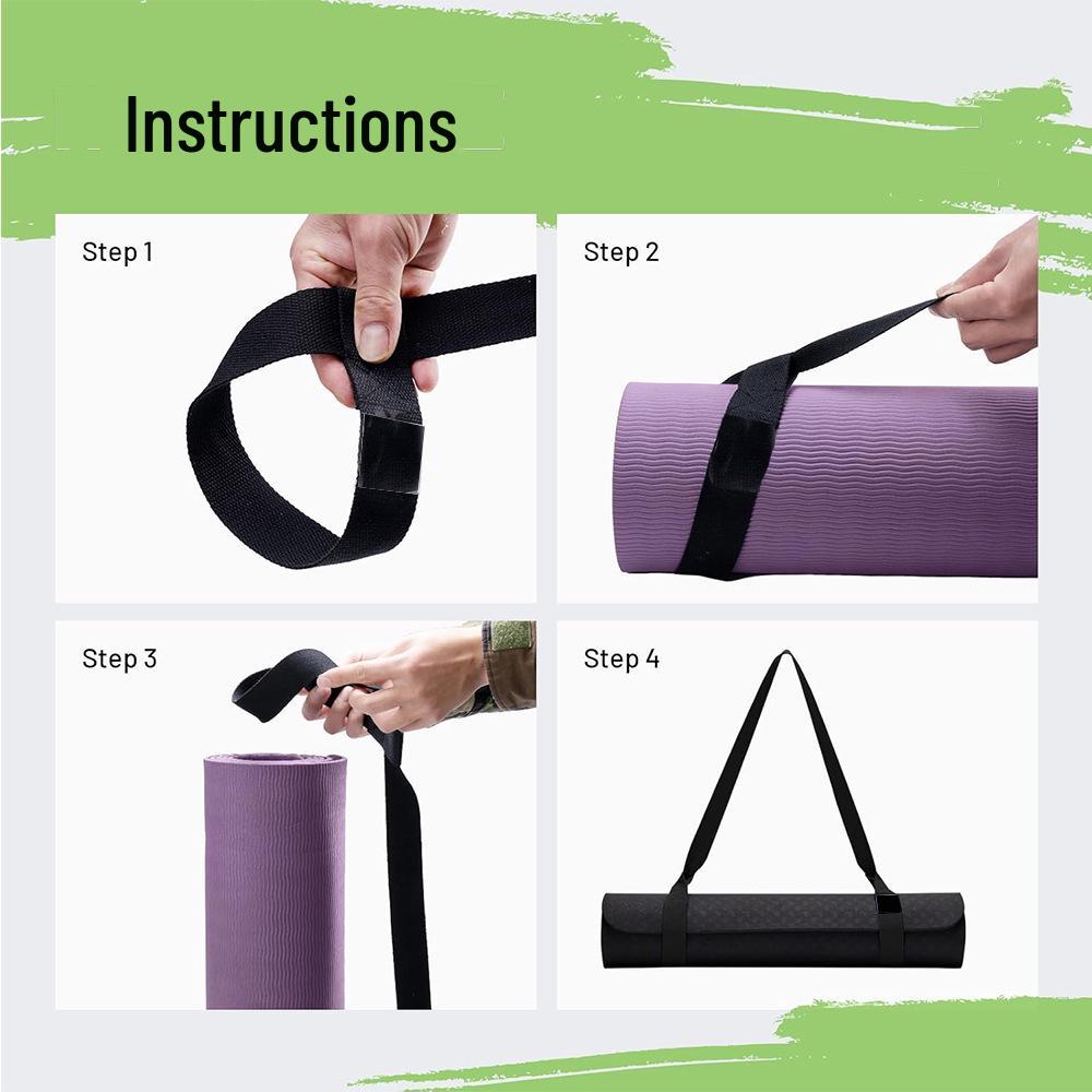 Multifunctional Cotton Linen Waterproof Yoga Mat Strap for Fitness and Outdoor Sports