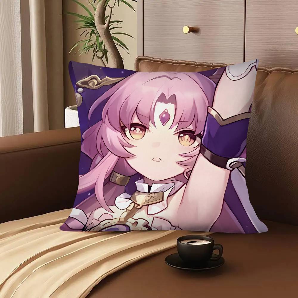 1pc Cartoon Anime Game Honkai Star Rail Fu Xuan Pillow Case Fashion Square Pillowcase Bedroom Sofa Room Ins Decoration Leisure
