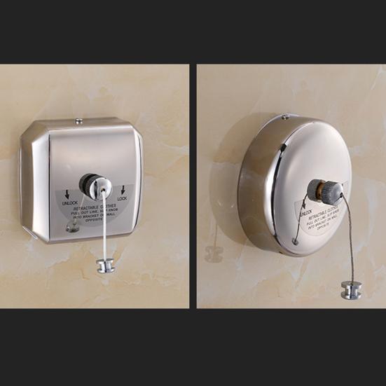 Teleskopisk klessnor Kraftig rustfritt hold Justerbar opptil 33lbs ståldusjlinje bærbar