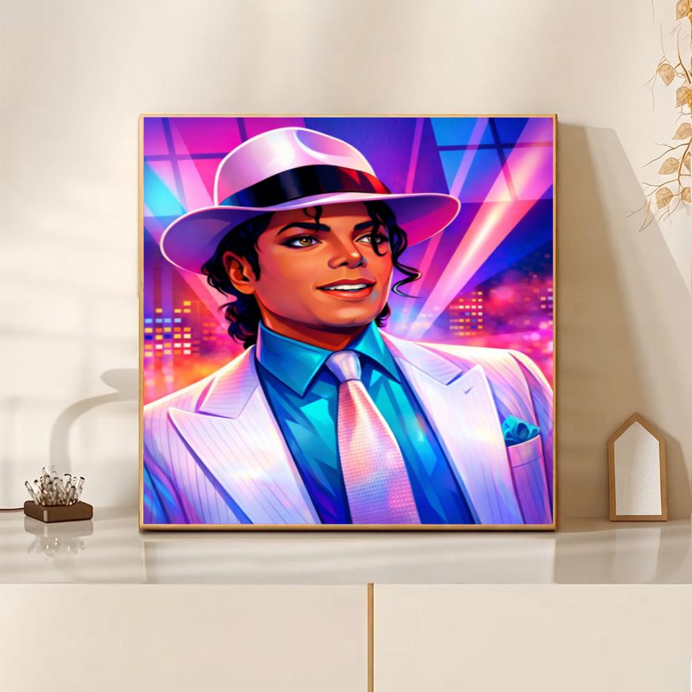 Michael Jackson Pop 5D Diy Diamond Paintings Mosaic Wall Round Diamond Art Painting Kits Embroidery Crystal Accessories Frameless