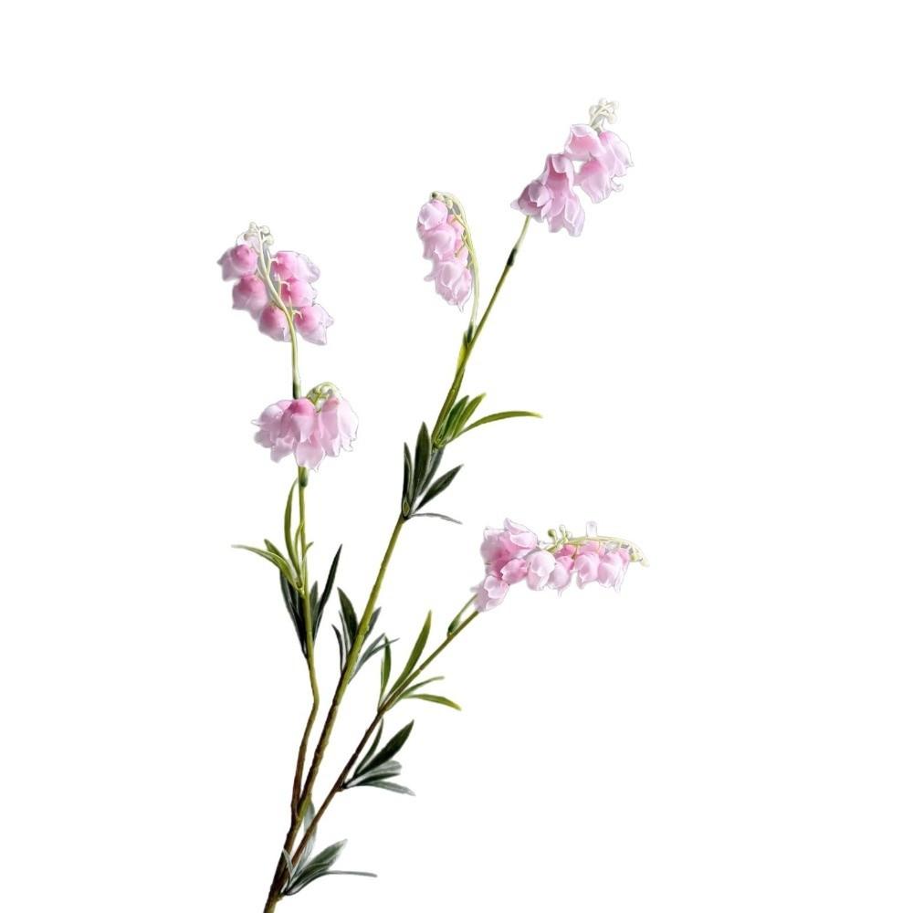 Realistic Valley Lily Artificial Bellflower Flowers 3 Forks 80cm Silk Flower Long Branch Fake Flower Bridal Bouquet Accessories