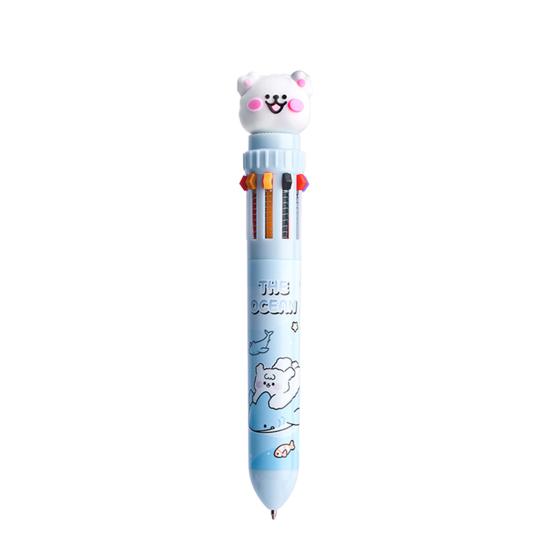 Retractable Ballpoint Pen Cartoon Multi-Color Ballpoint Pen for Journaling Note Taking & Highlighting Fine 0.7mm